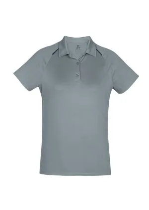 Academy Ladies Polo - Silver/Charcoal - 10 - Biz Collection
