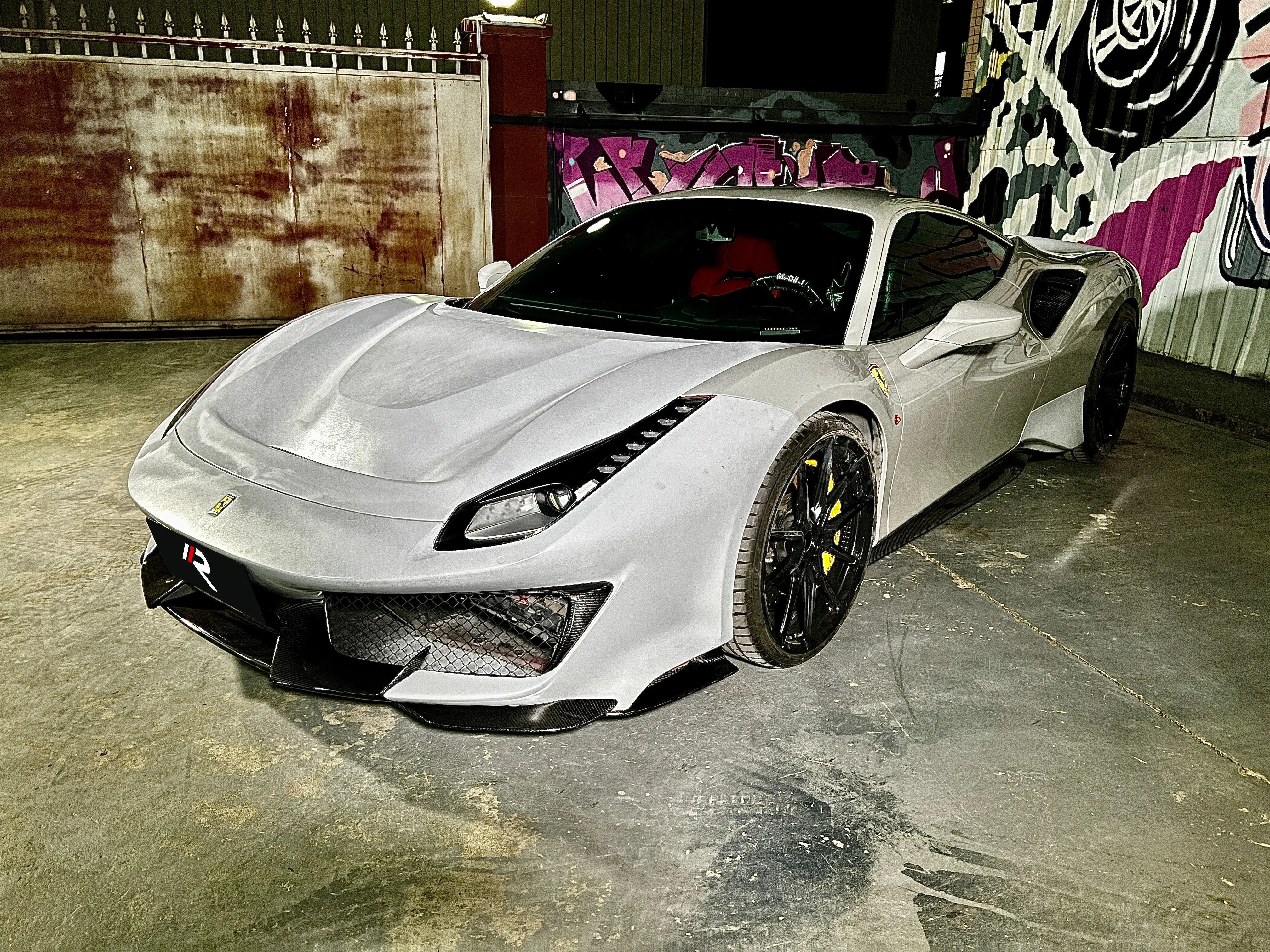 Aero Republic 1:1 Pista Style Side Skirts for Ferrari 488 GTB & Spider Carbon Fiber / FRP