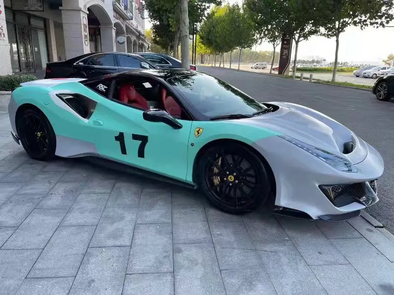 Aero Republic 1:1 Pista Style Side Skirts for Ferrari 488 GTB & Spider Carbon Fiber / FRP