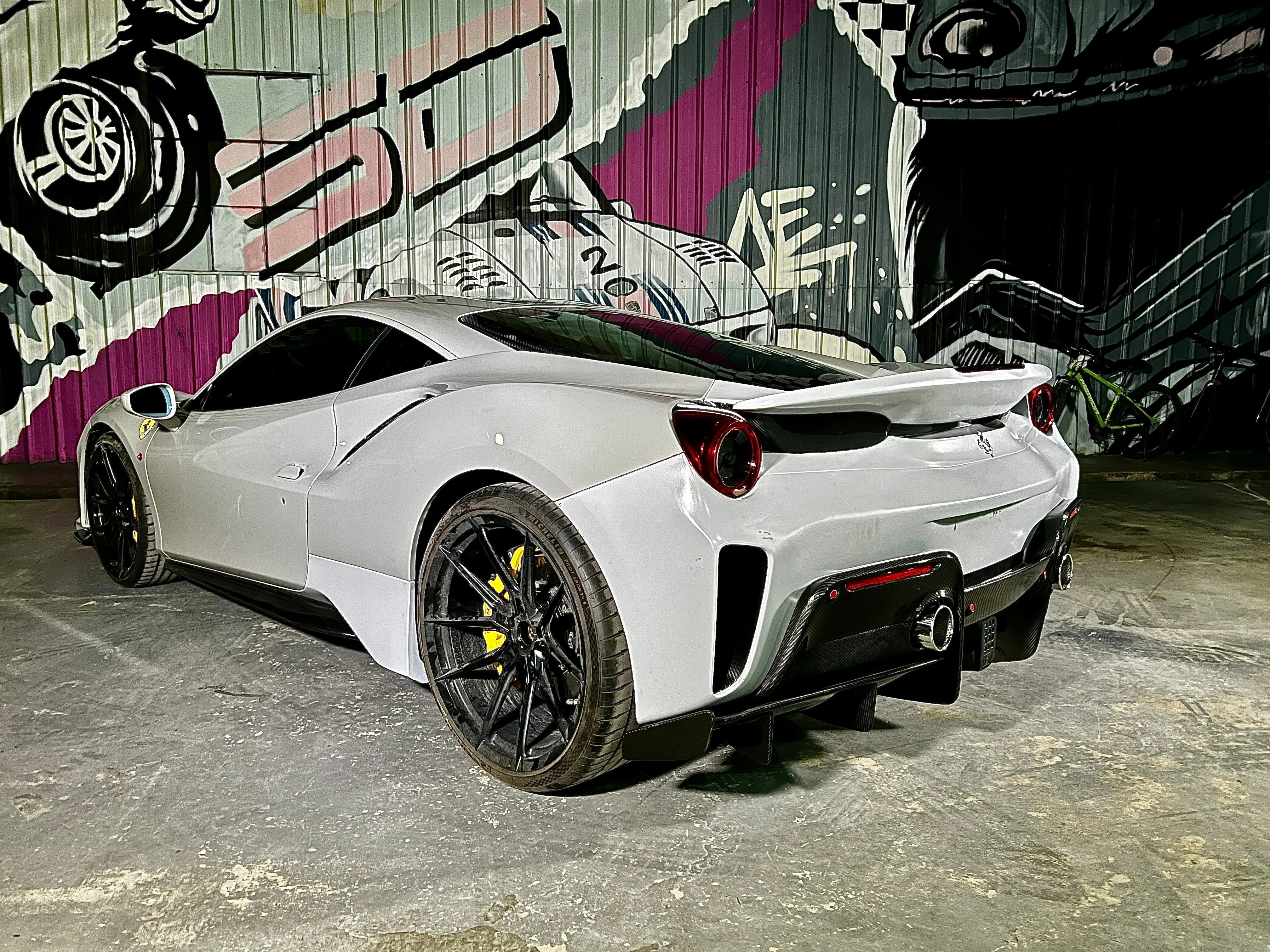 Aero Republic 1:1 Pista Style Side Skirts for Ferrari 488 GTB & Spider Carbon Fiber / FRP