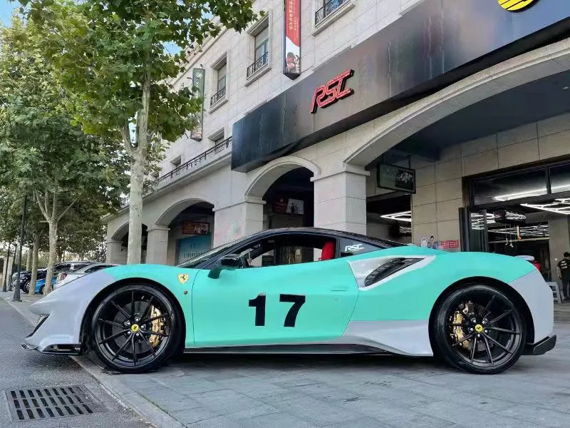 Aero Republic 1:1 Pista Style Side Skirts for Ferrari 488 GTB & Spider Carbon Fiber / FRP