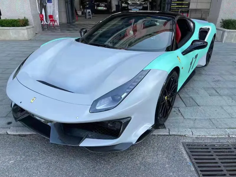 Aero Republic 1:1 Pista Style Side Skirts for Ferrari 488 GTB & Spider Carbon Fiber / FRP