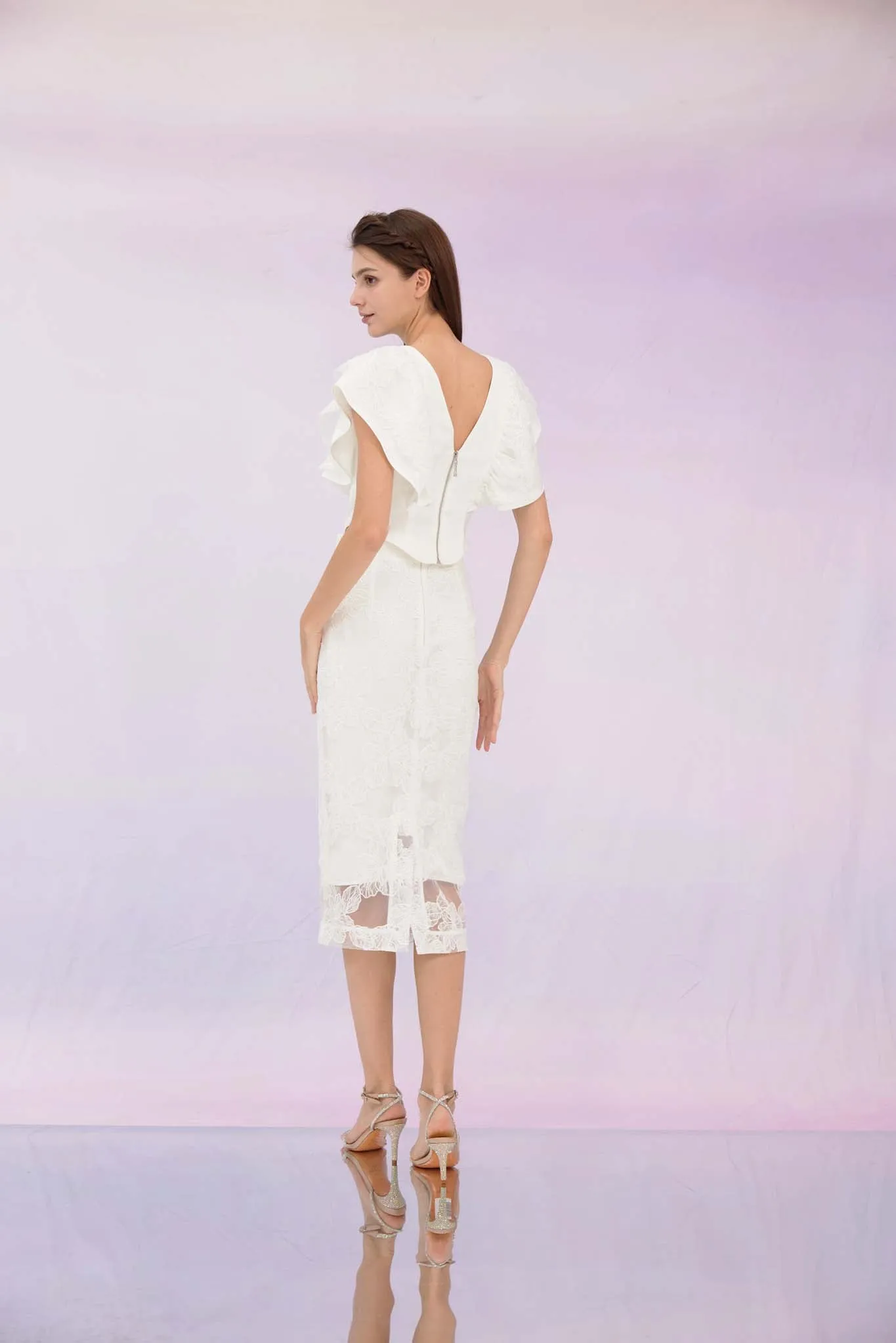 Ancelote White Ruffle Top