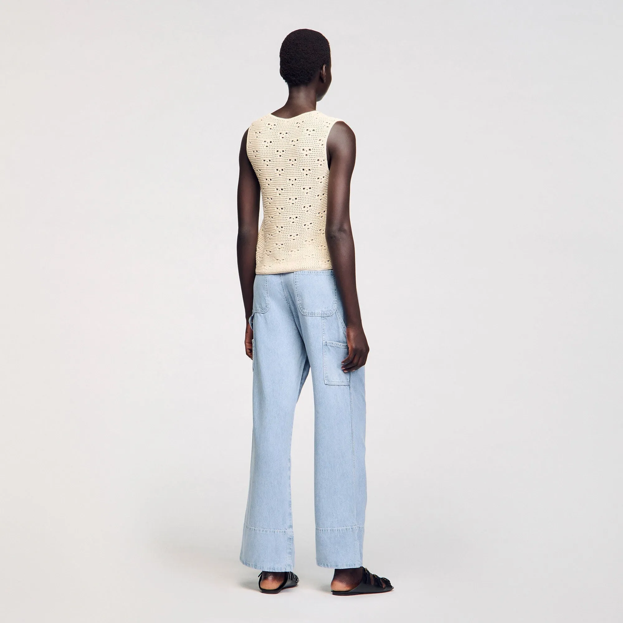 Anouck Crochet Cardigan Ecru