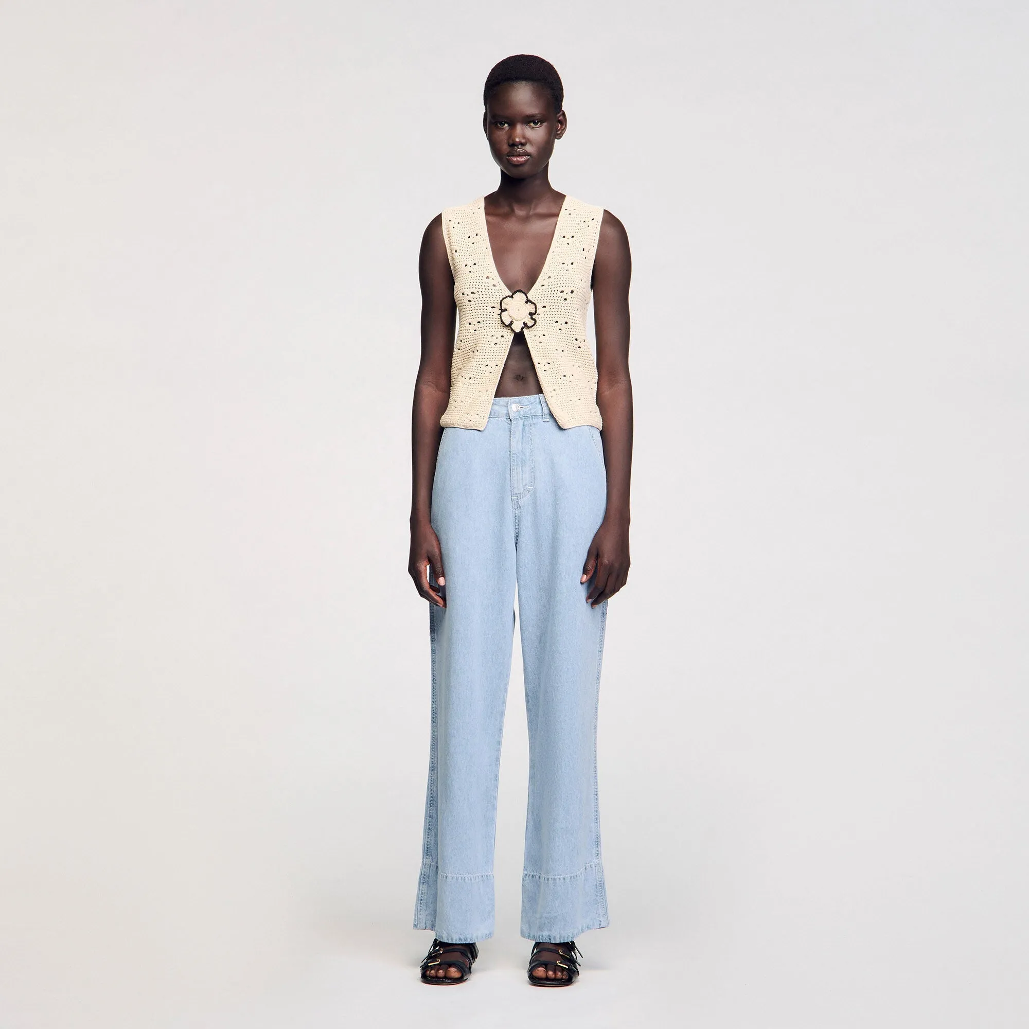 Anouck Crochet Cardigan Ecru