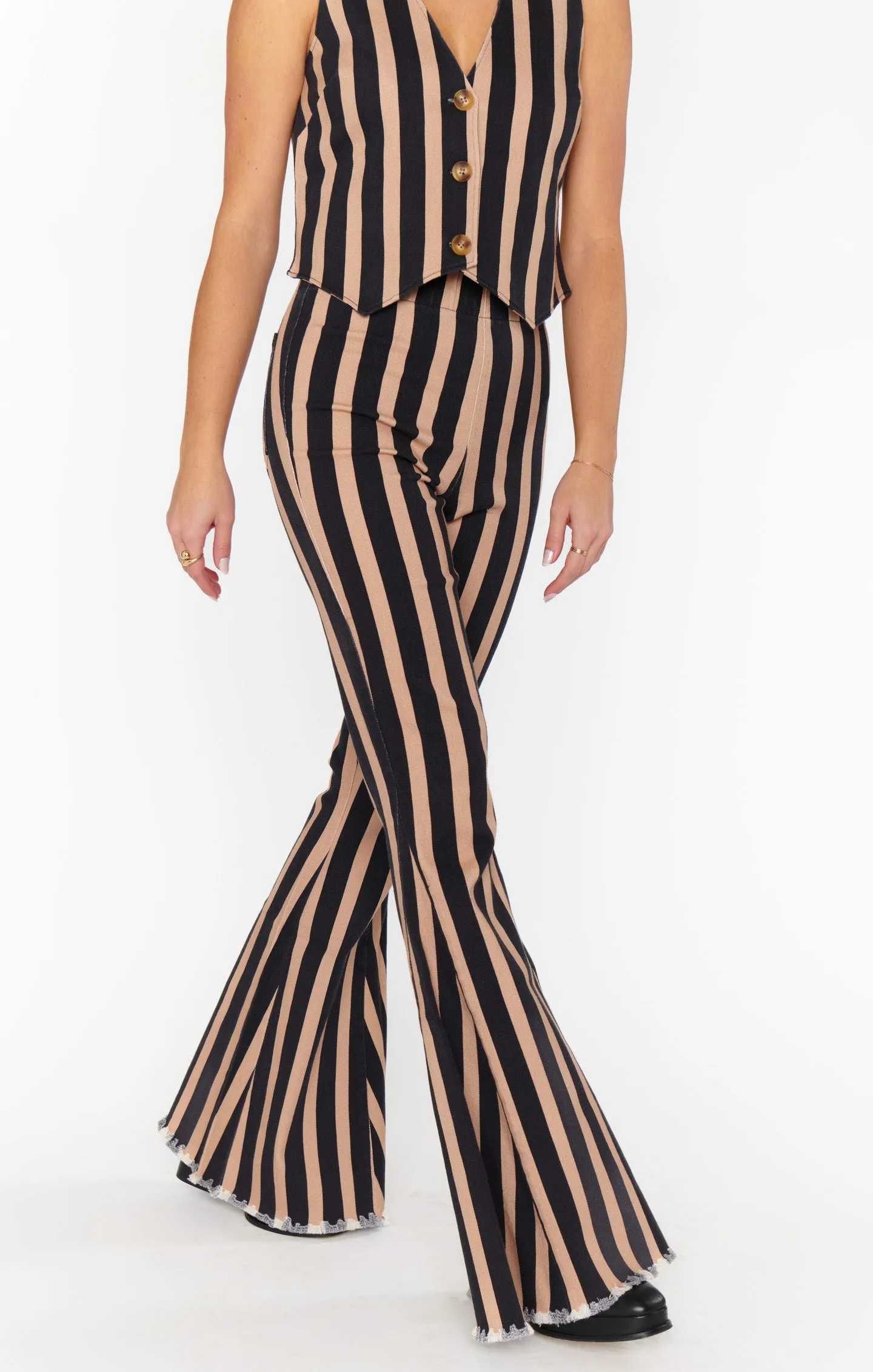 Berkeley Bells ~ Sepia Stripe Denim