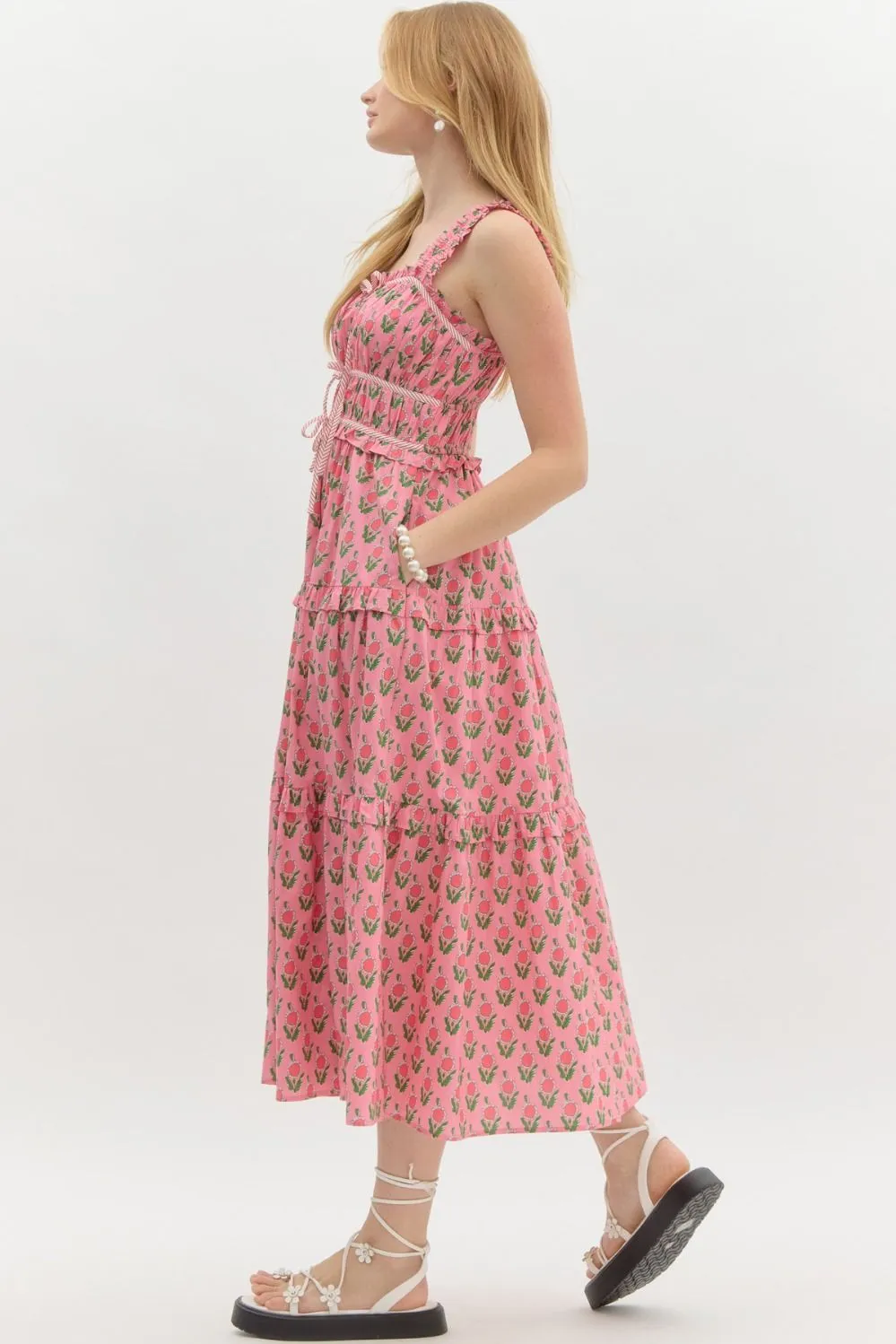 Blooming Aura Midi Dress