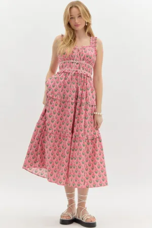 Blooming Aura Midi Dress