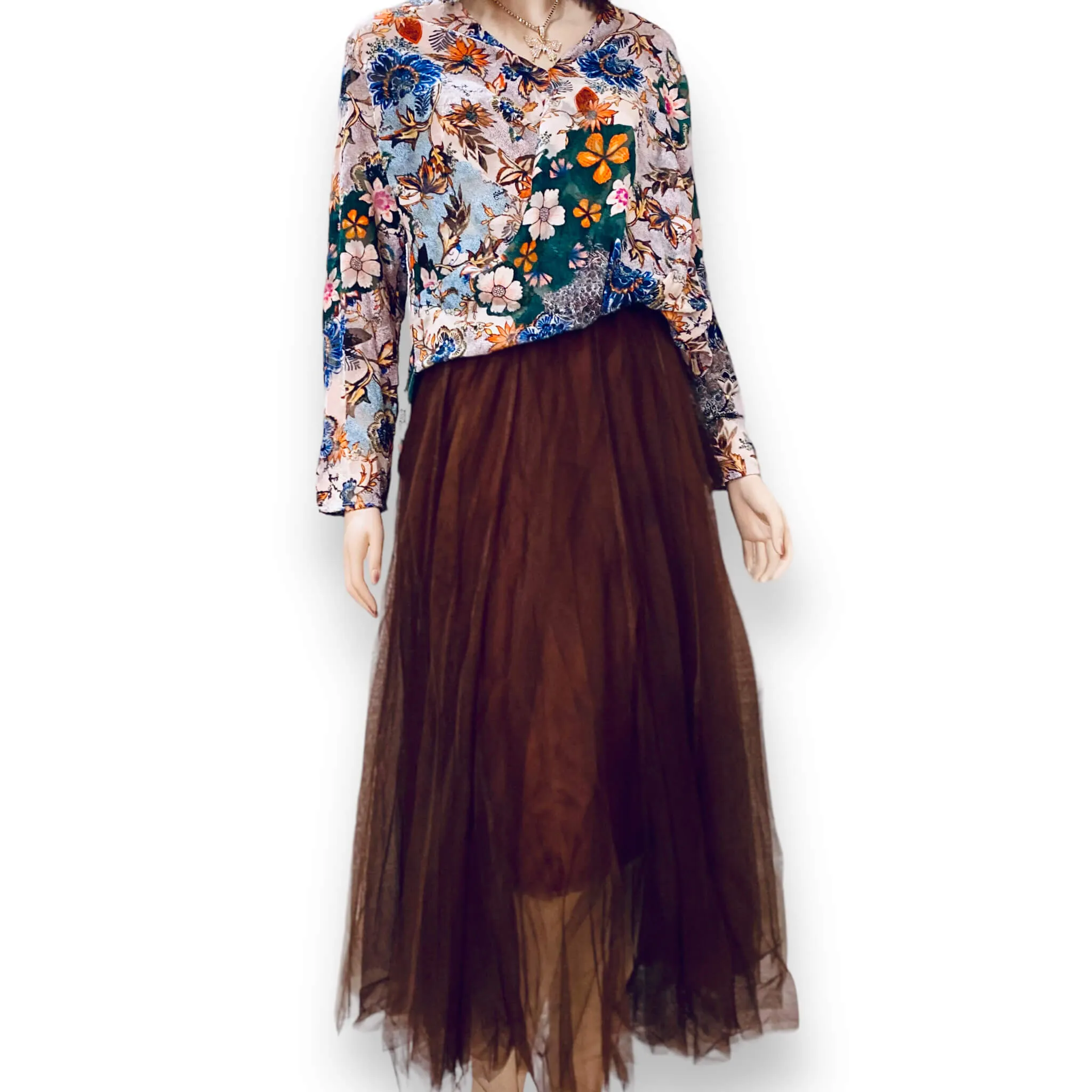 Blooming V Neck Floral Blouse