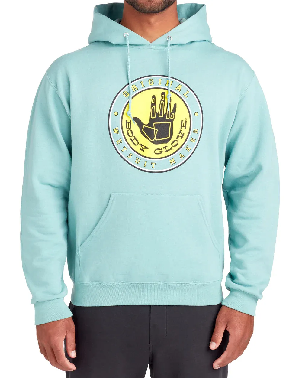Body Glove Mens Hoodie - 80s Pullover Hand Print Logo
