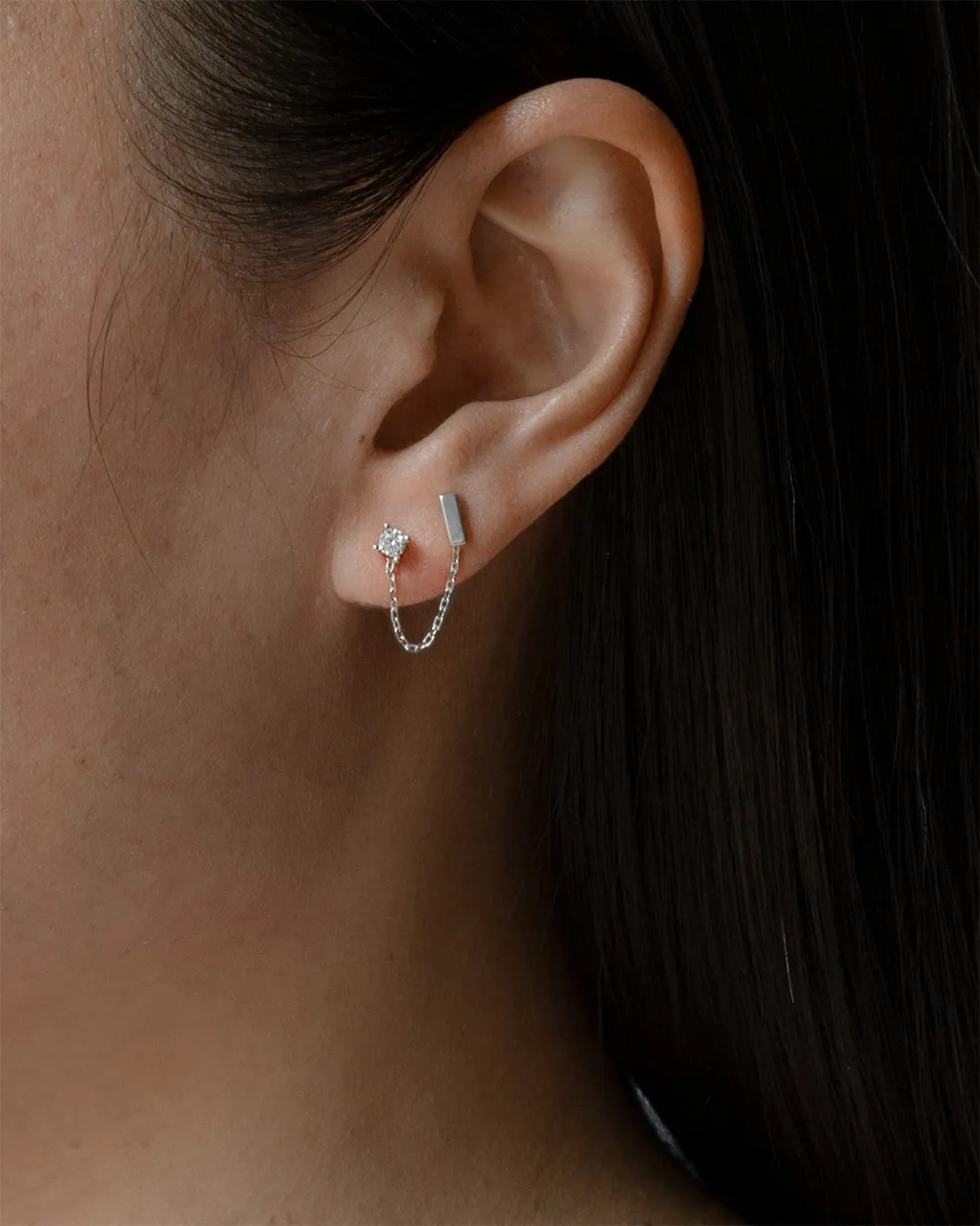 Chain Ear Jackets (Small) - Silver