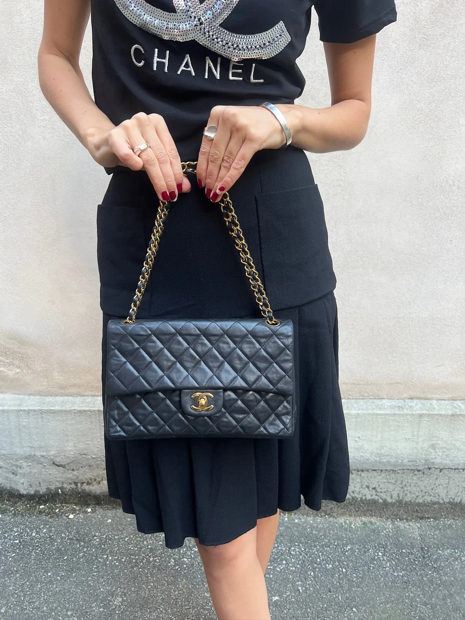 Chanel vintage skirt black