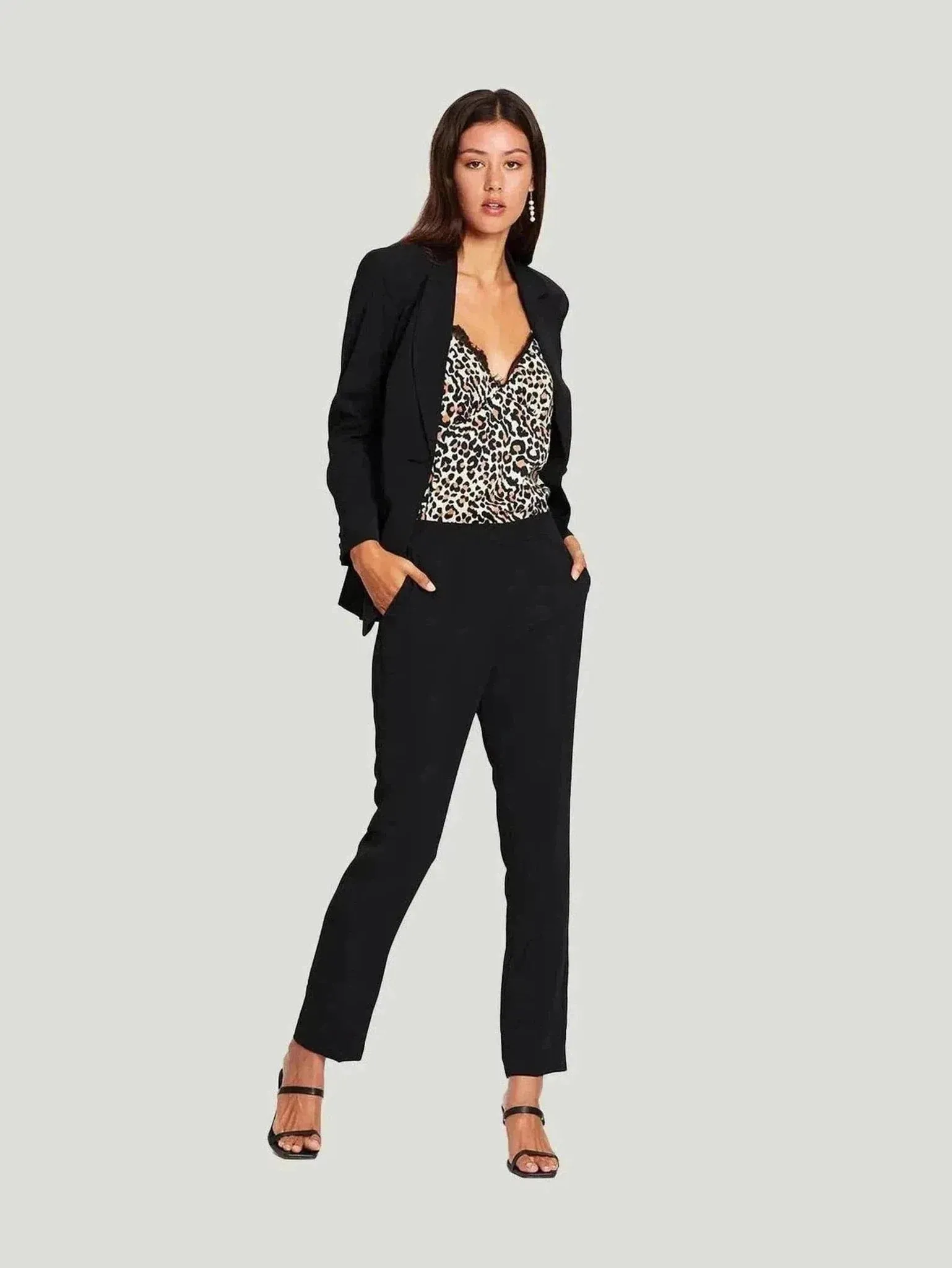 Chic High-Waist Straight-Leg Pants | Premium Fabric Blend | Effortlessly Stylish for Work & Evening Wear | One Posh Closet