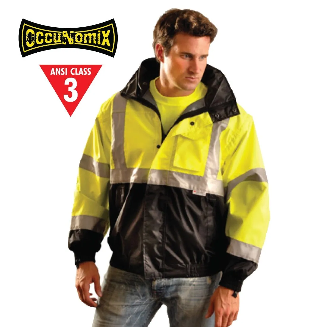Class 3 Black Bottom Bomber Jacket - XXL