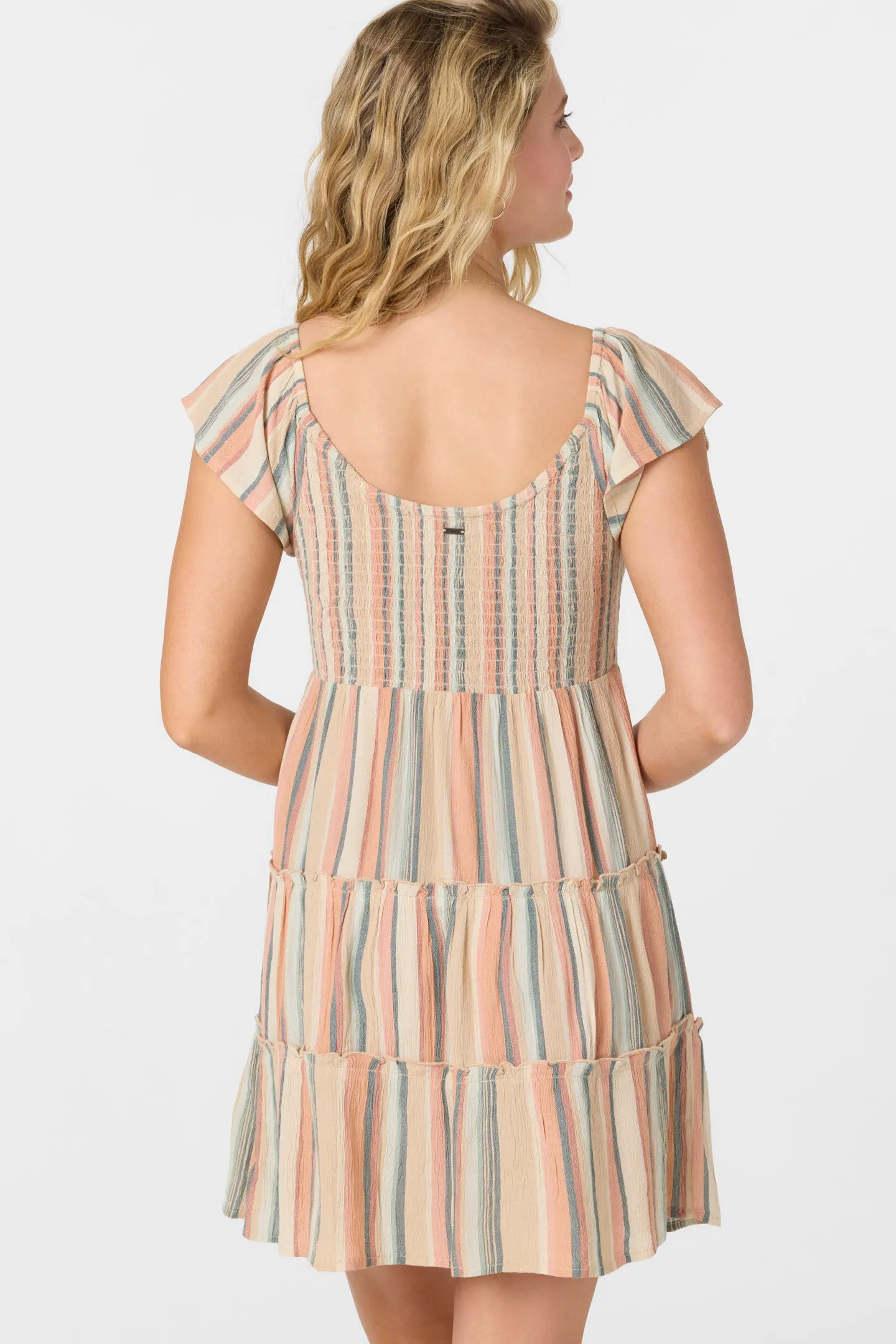 DELLA SMOCKED TIERED DRESS
