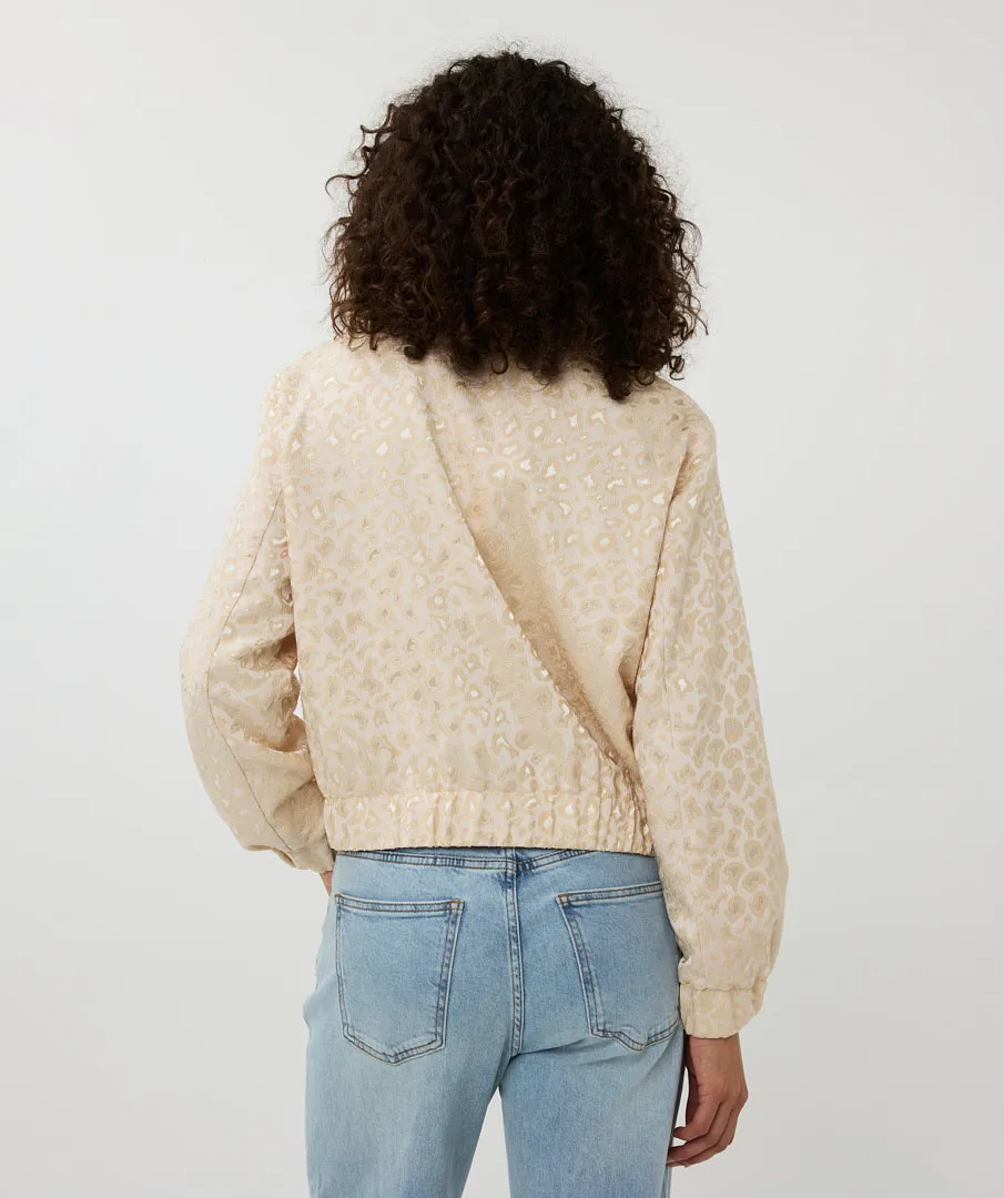 Esqualo Ivory Leopard Bomber