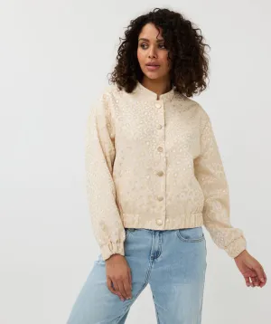 Esqualo Ivory Leopard Bomber