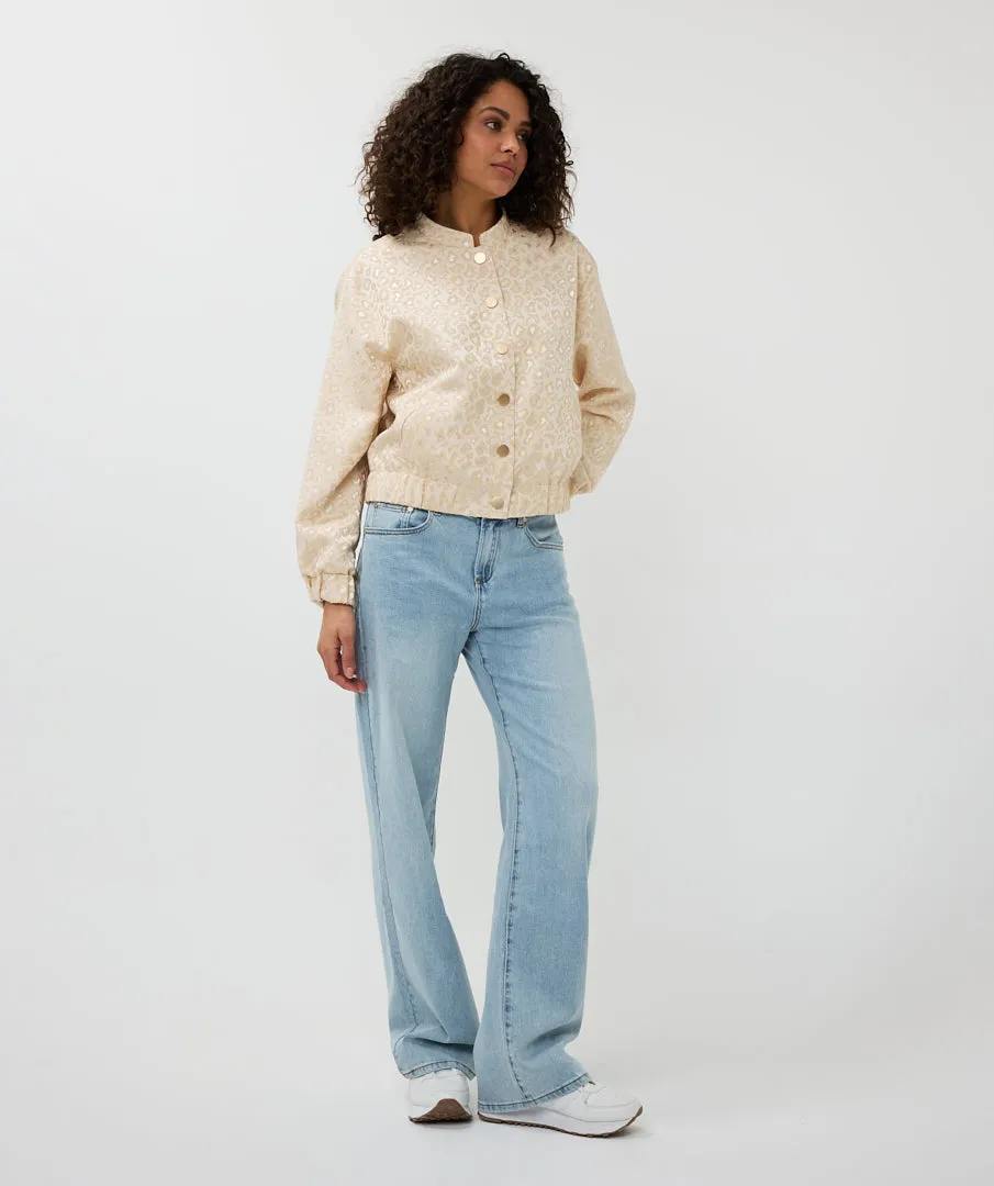 Esqualo Ivory Leopard Bomber