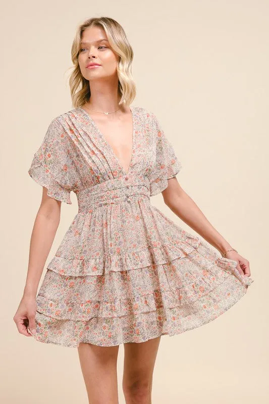 Fhara Flowy Floral Dress