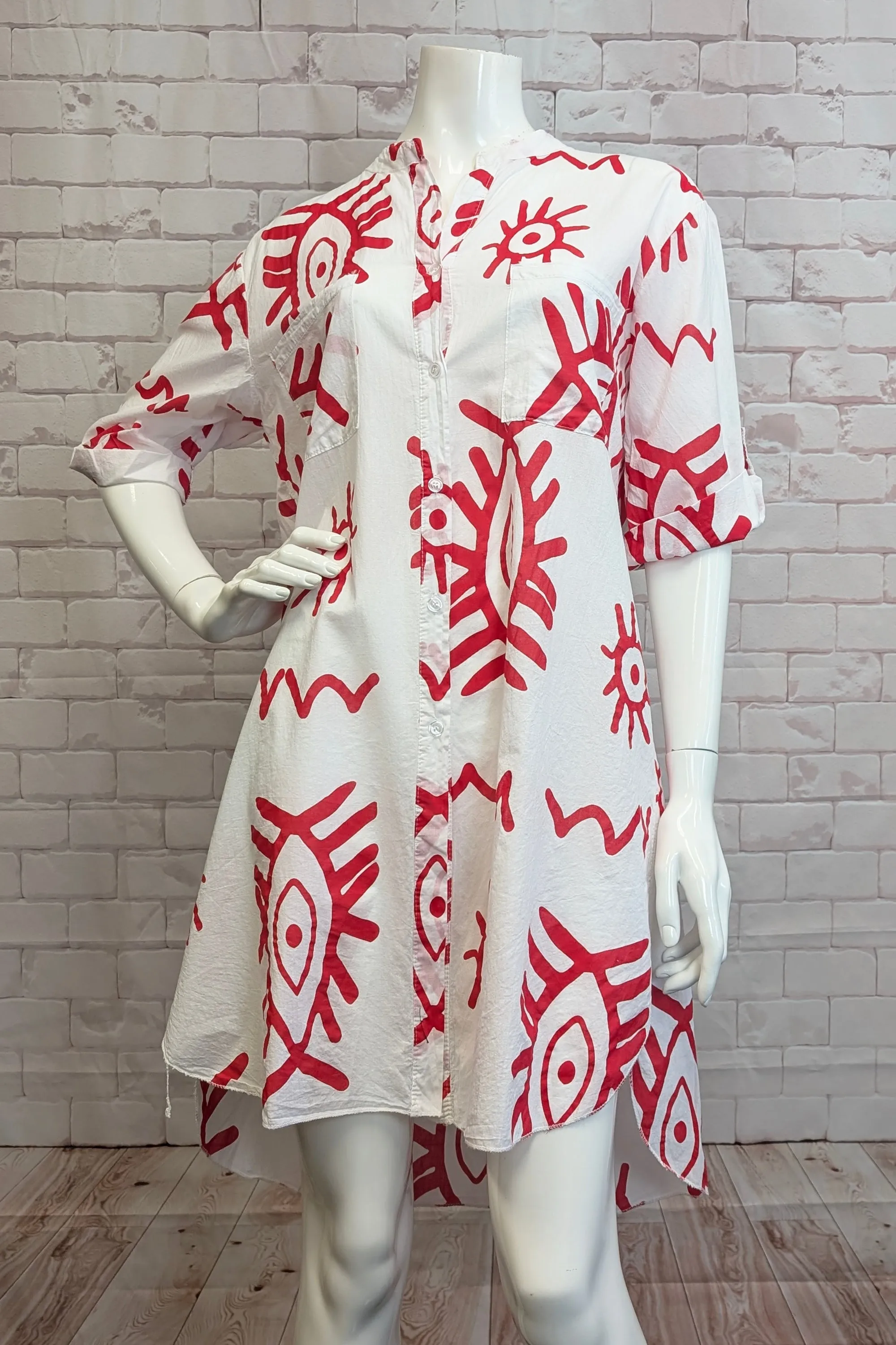 FIN & FLARE MOTIF TUNIC BLOUSE