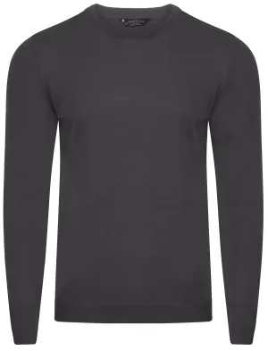 Finley Crew Neck Knitted Jumper in Charcoal - Kensington Eastside
