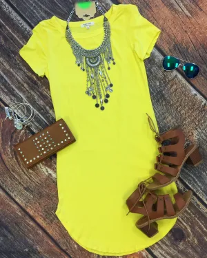 Fun in the Sun Tunic Dress: Yellow