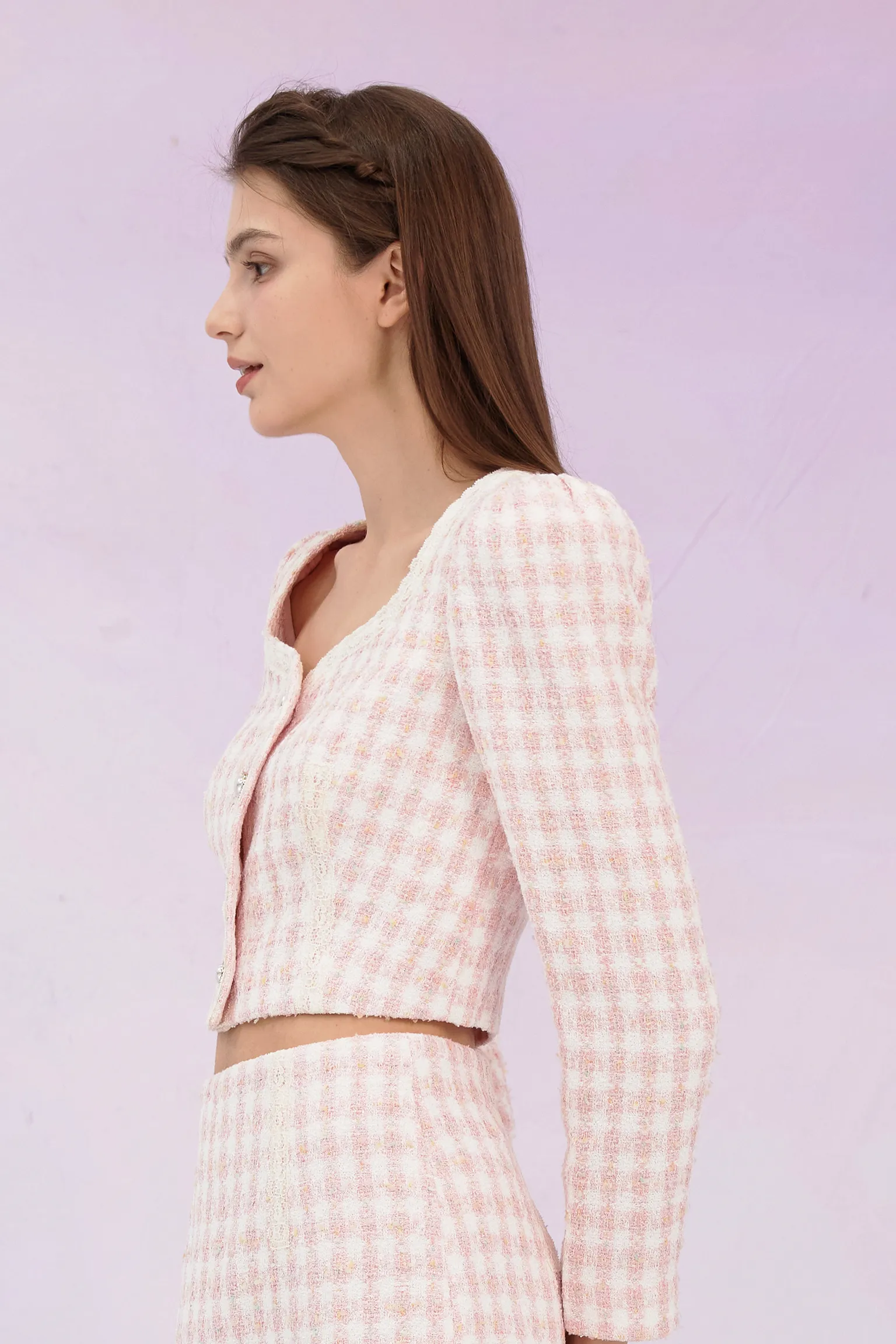 Gennie Pink Tweed Jacket