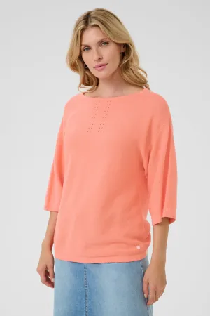 HALF SLEEVE LIGHT SWEATER TOP