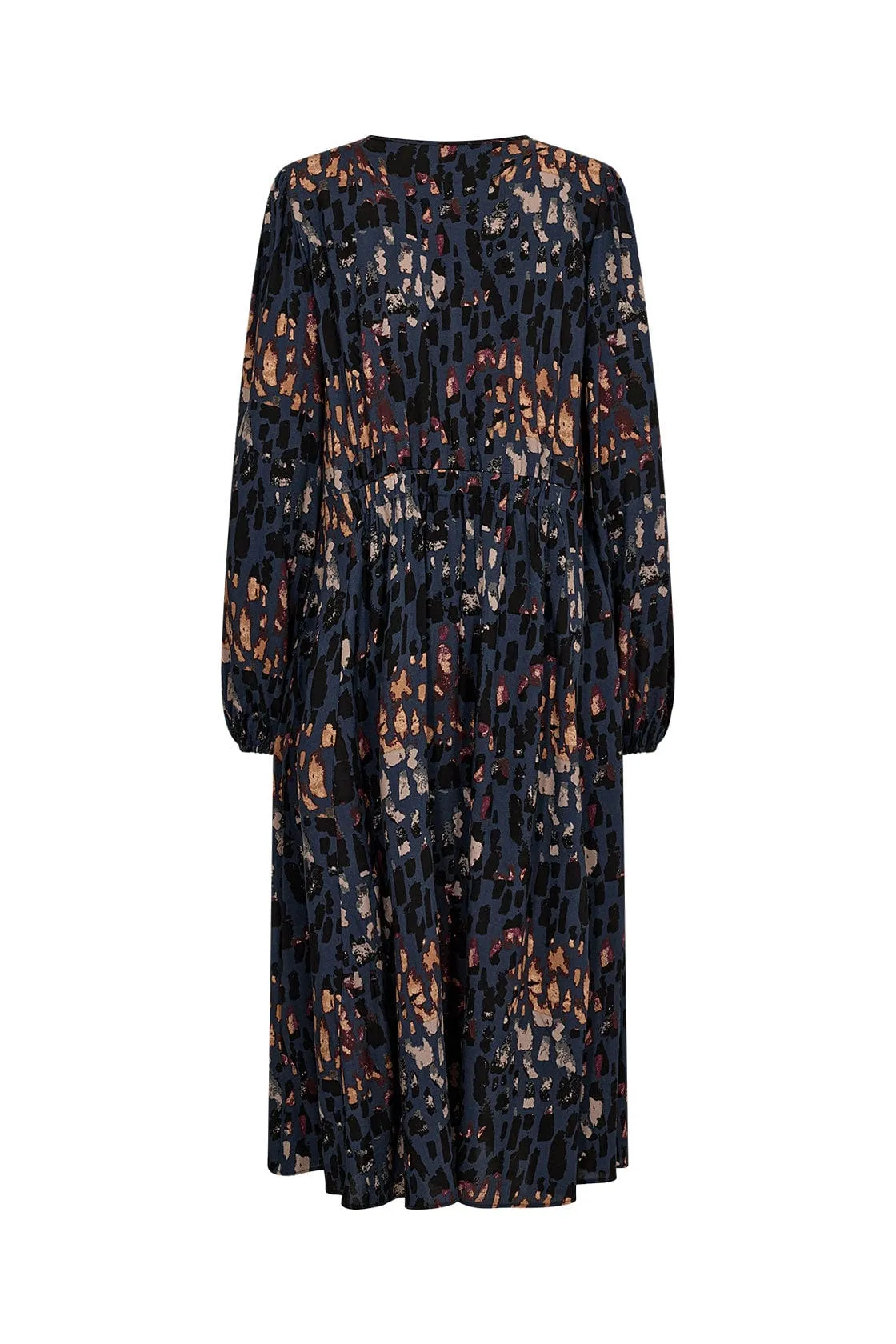 Ima Printed Midi Dress - Blue Iris Combi