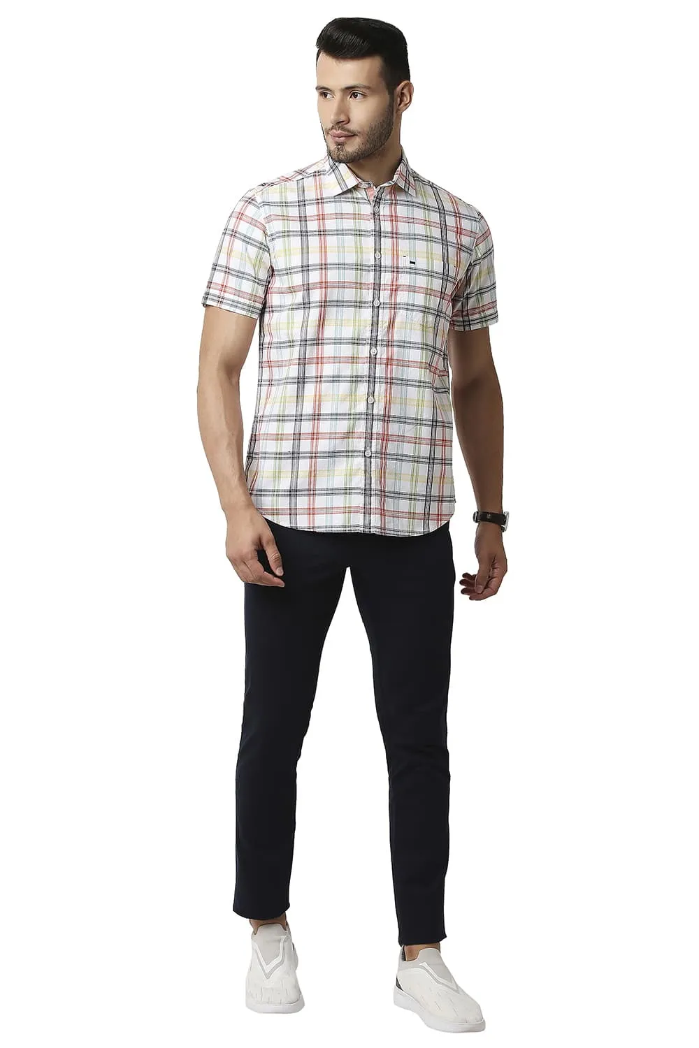 Indigo Plain Halfsleeves Shirt