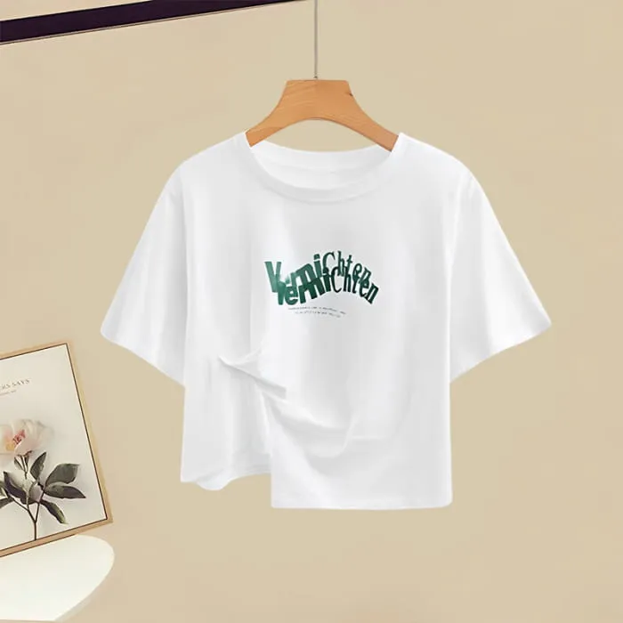 Irregular T-Shirt Green Cargo Pants