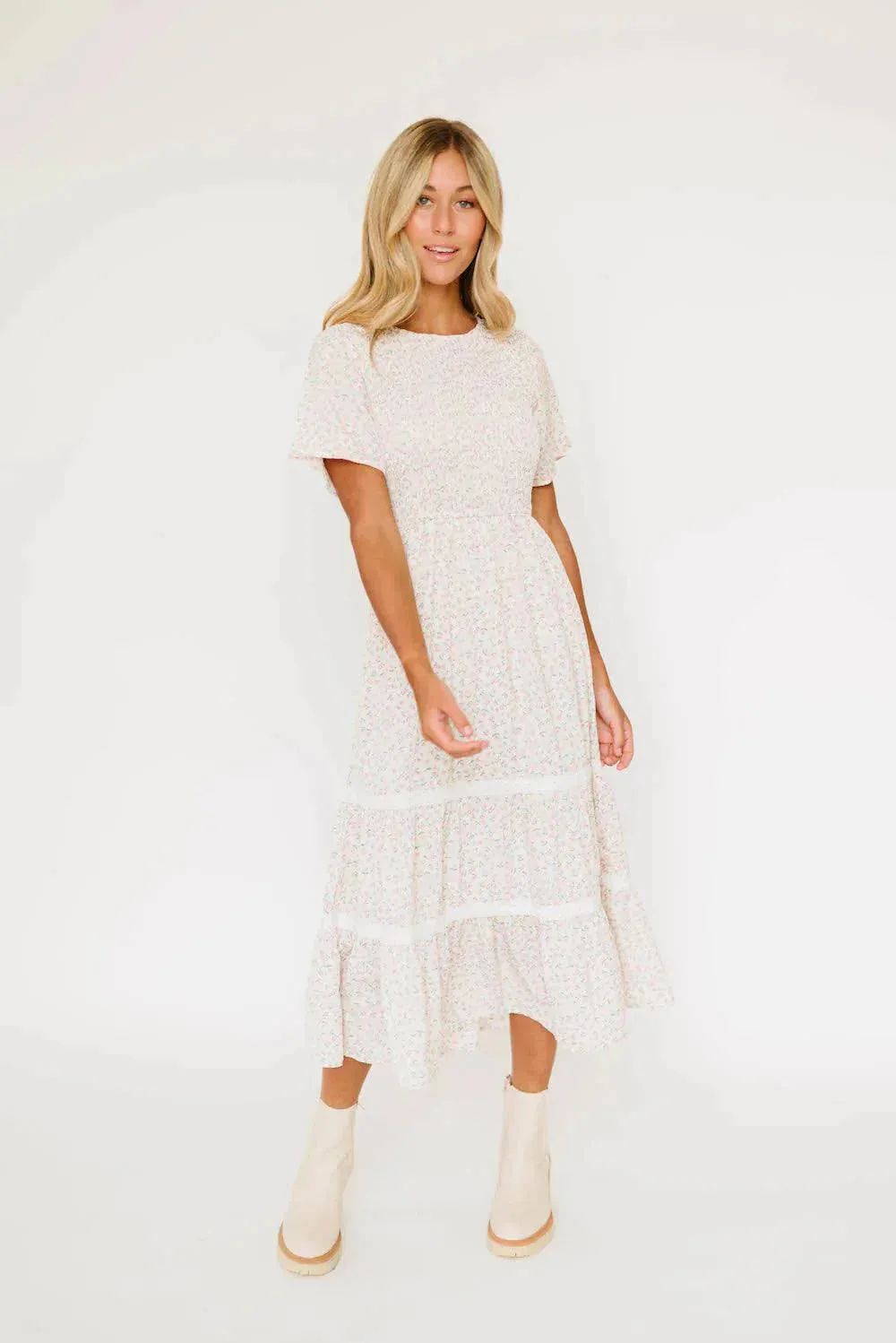 Isla Dress in Light Blush