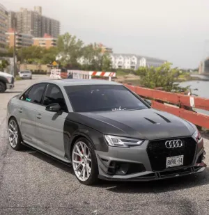 Karbel Carbon Side Skirts & Upper Side Skirt Trim for Audi S4 & A4 S Line B9/B9.5 Carbon Fiber