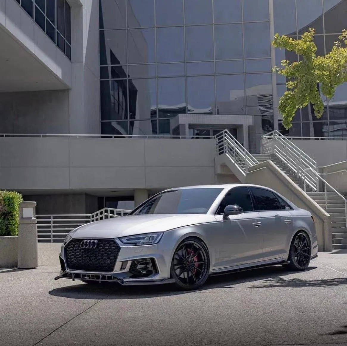 Karbel Carbon Side Skirts & Upper Side Skirt Trim for Audi S4 & A4 S Line B9/B9.5 Carbon Fiber