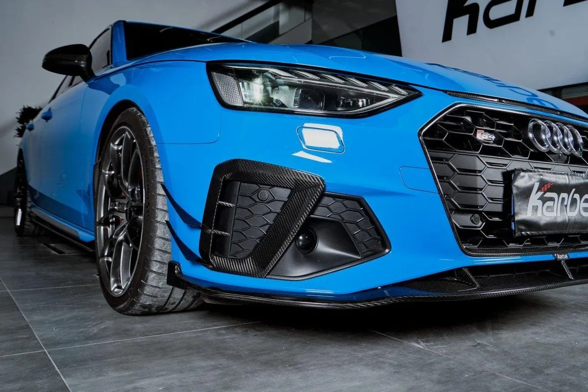 Karbel Carbon Side Skirts & Upper Side Skirt Trim for Audi S4 & A4 S Line B9/B9.5 Carbon Fiber