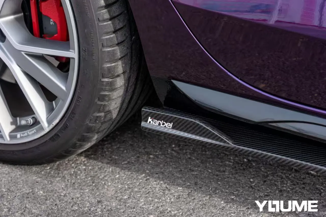 Karbel Carbon Side Skirts & Upper Side Skirt Trim for Audi S4 & A4 S Line B9/B9.5 Carbon Fiber