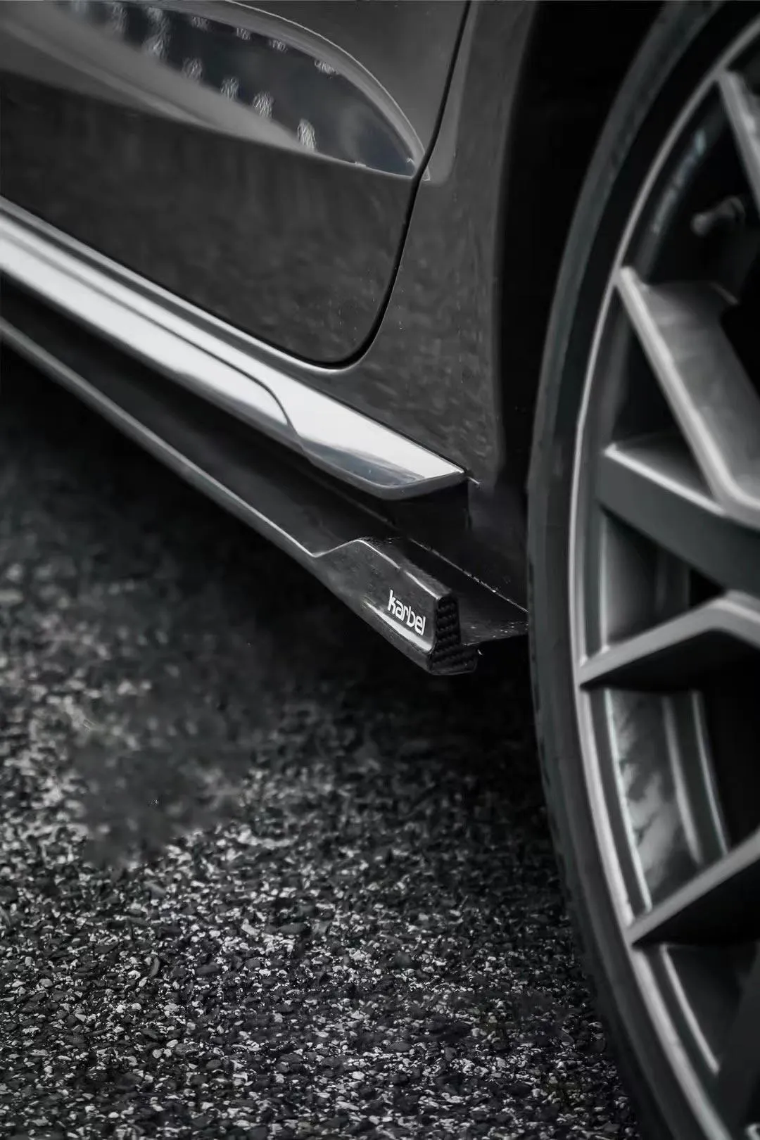 Karbel Carbon Side Skirts & Upper Side Skirt Trim for Audi S4 & A4 S Line B9/B9.5 Carbon Fiber