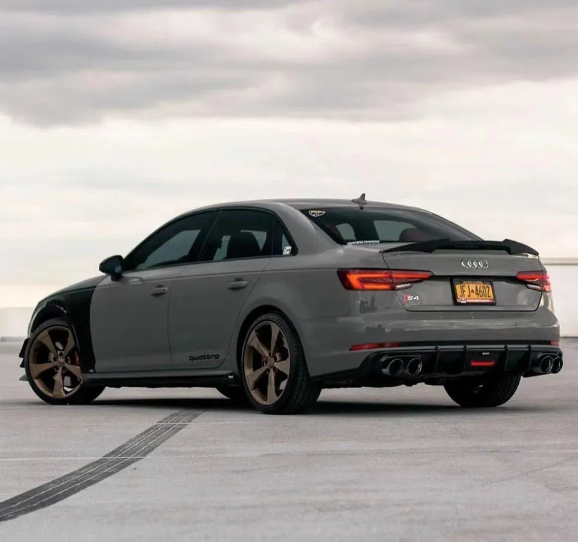 Karbel Carbon Side Skirts & Upper Side Skirt Trim for Audi S4 & A4 S Line B9/B9.5 Carbon Fiber