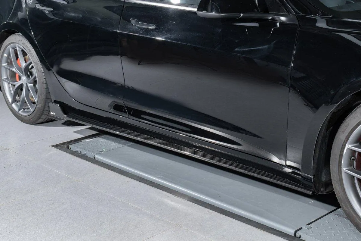 Karbel Carbon Side Skirts for Tesla Model 3 / Performance Pre-preg Carbon Fiber