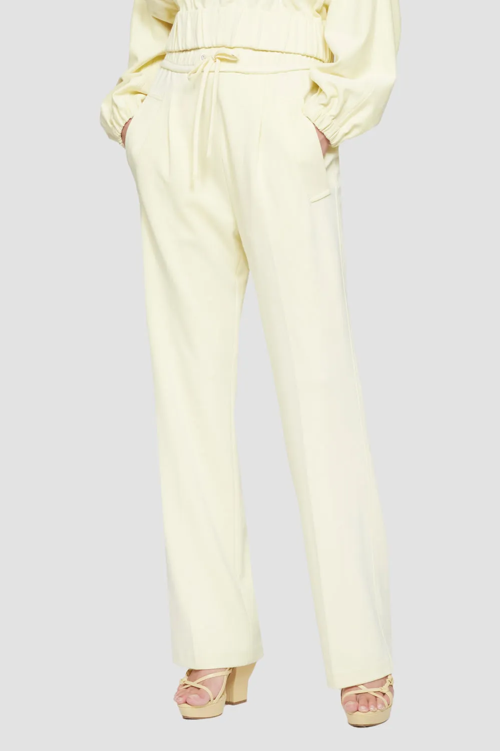 Knit Twill Drawstring Track Pant