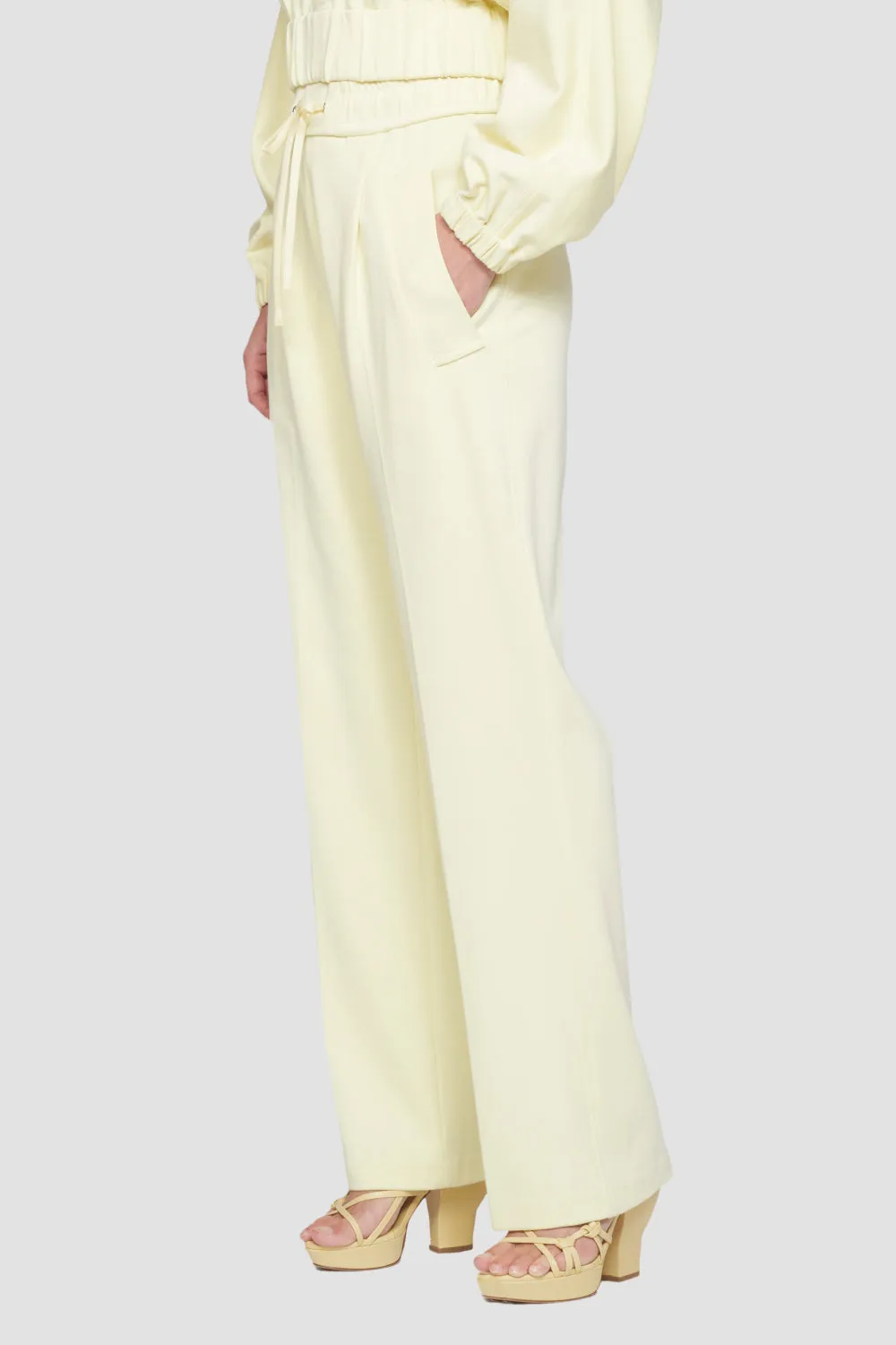 Knit Twill Drawstring Track Pant