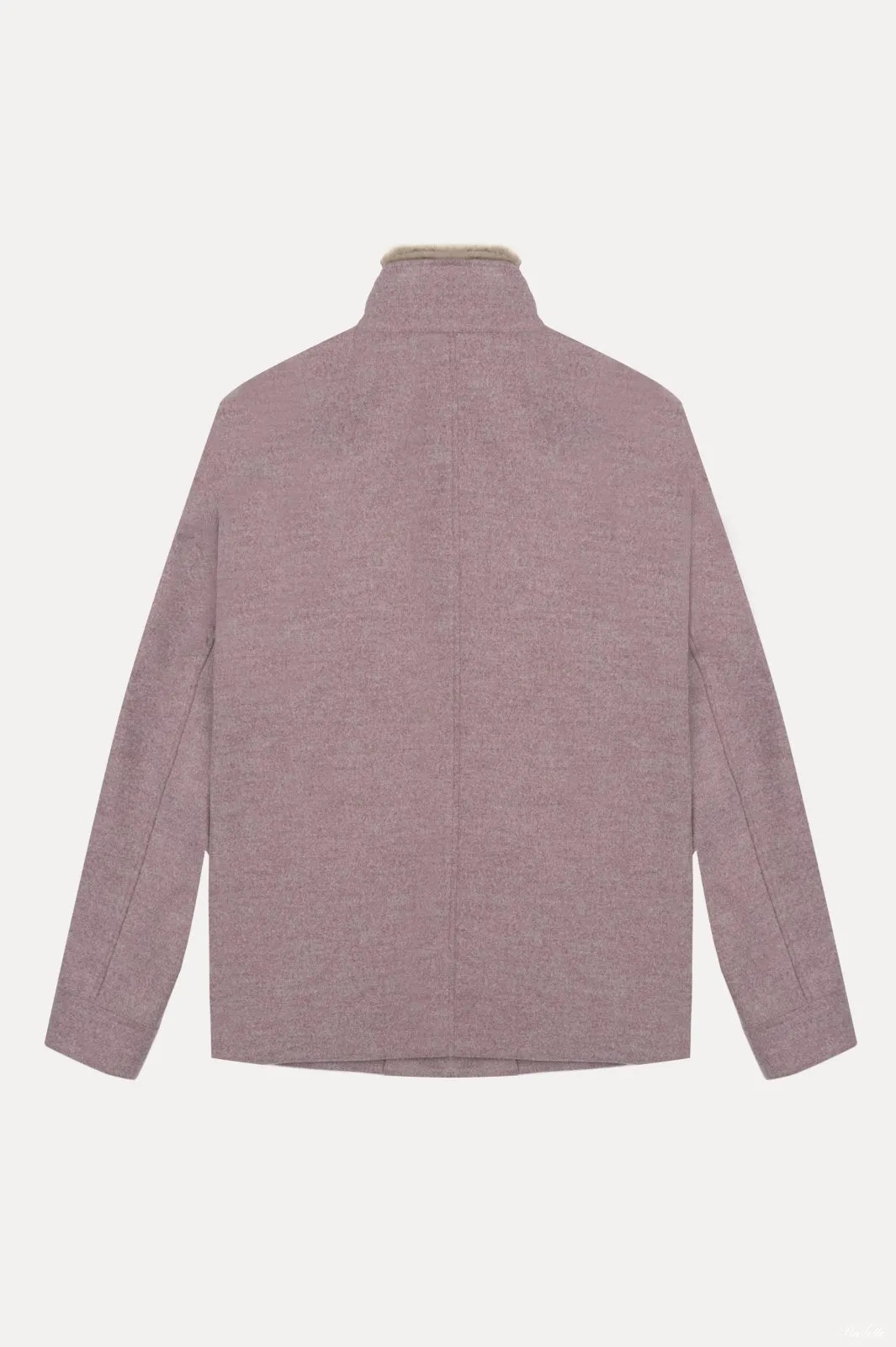 Light Burgundy Coat with removable Fur Collar