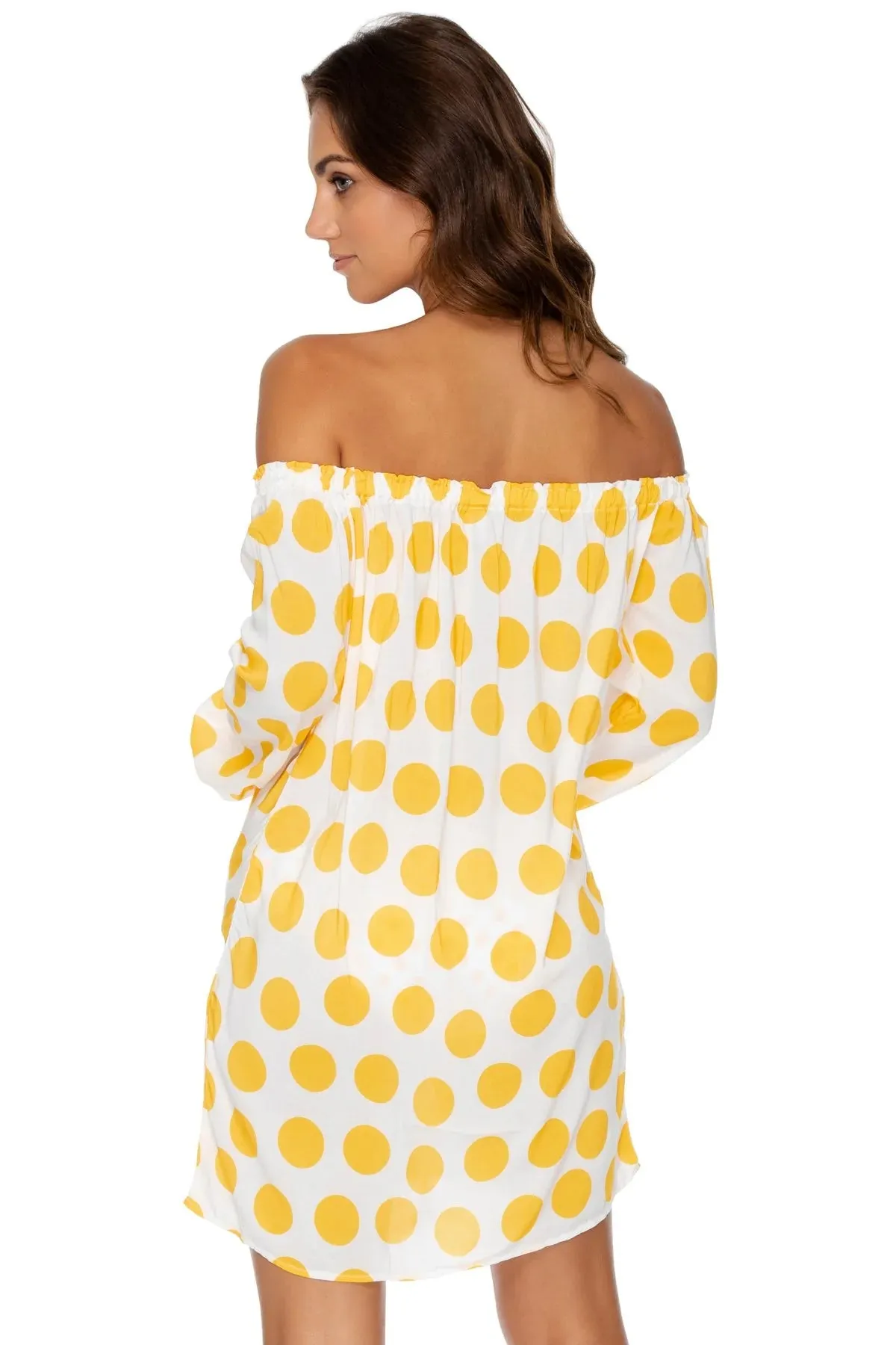 Luli Fama Itsy Bitsy Cuff Bell Sleeve Dress