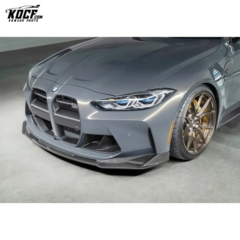 M3 G80 Aero kit V-style Carbon Fiber Front Grille Lip Spoiler Side Skirts For BMW G80 M3 G82 M4 2021