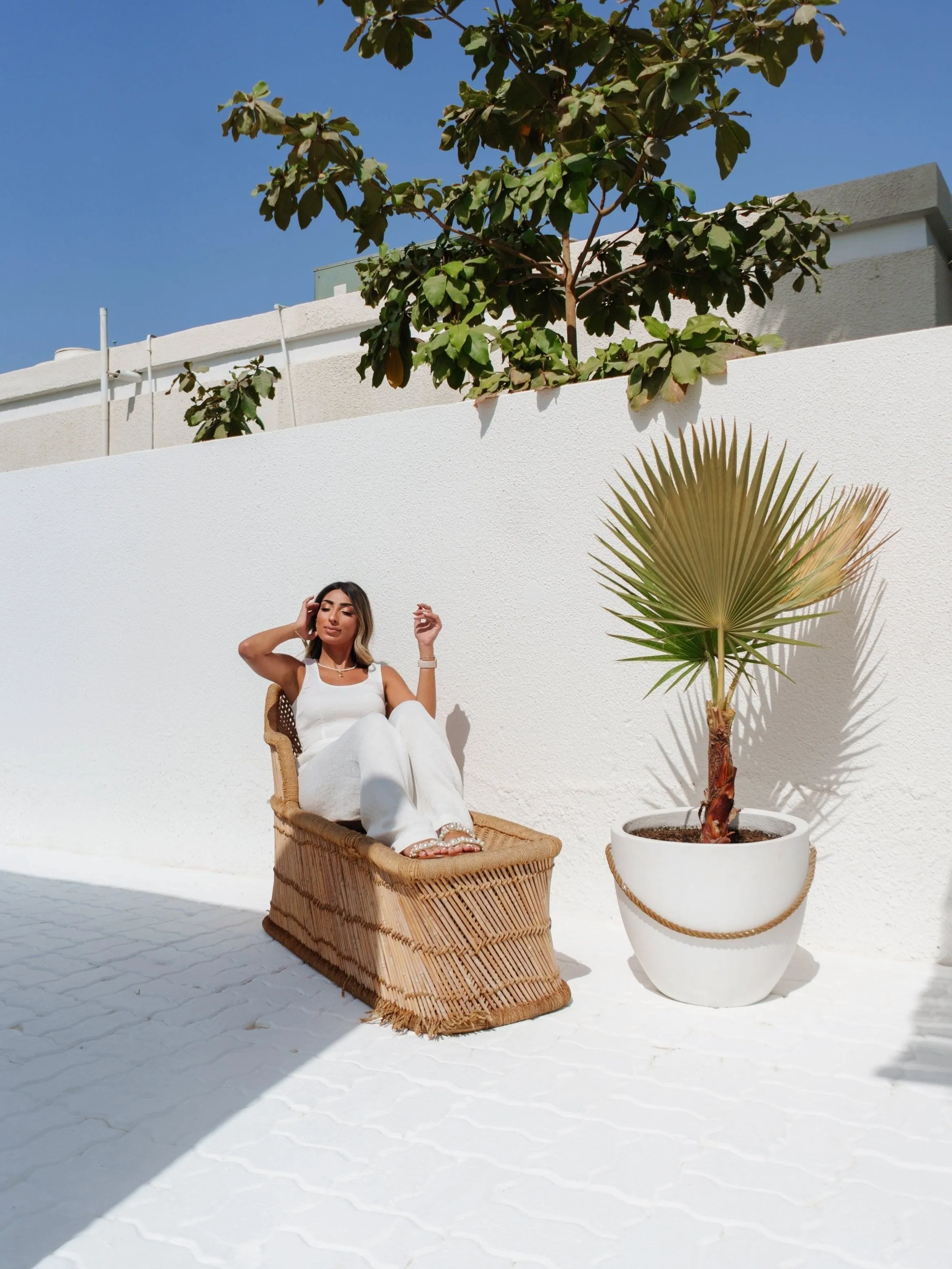 MARGARITA PANTS & CROP TOP CO-ORD -  REAL WHITE
