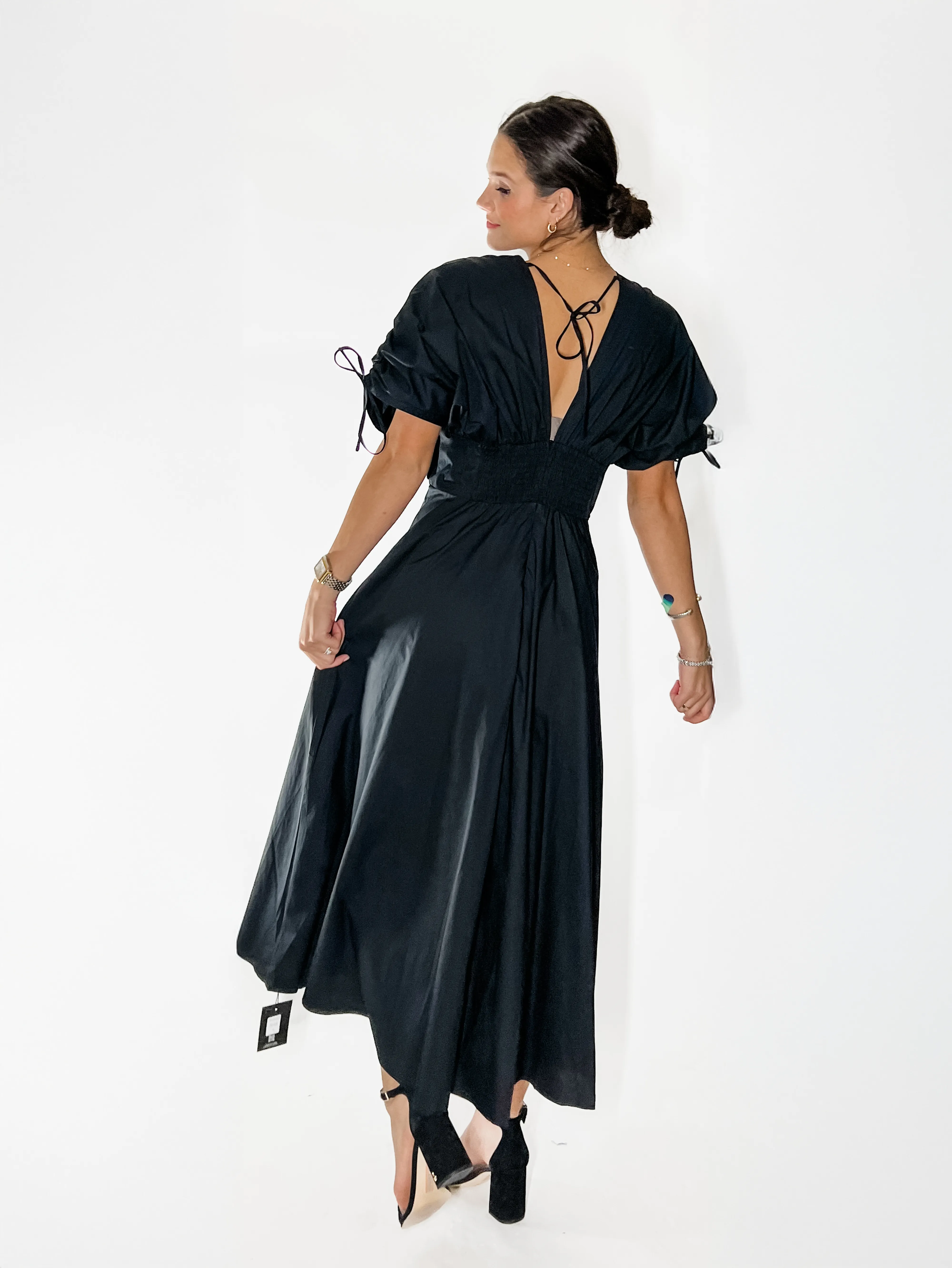 Midnight Bloom Floral Embellished Dress