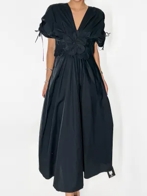 Midnight Bloom Floral Embellished Dress