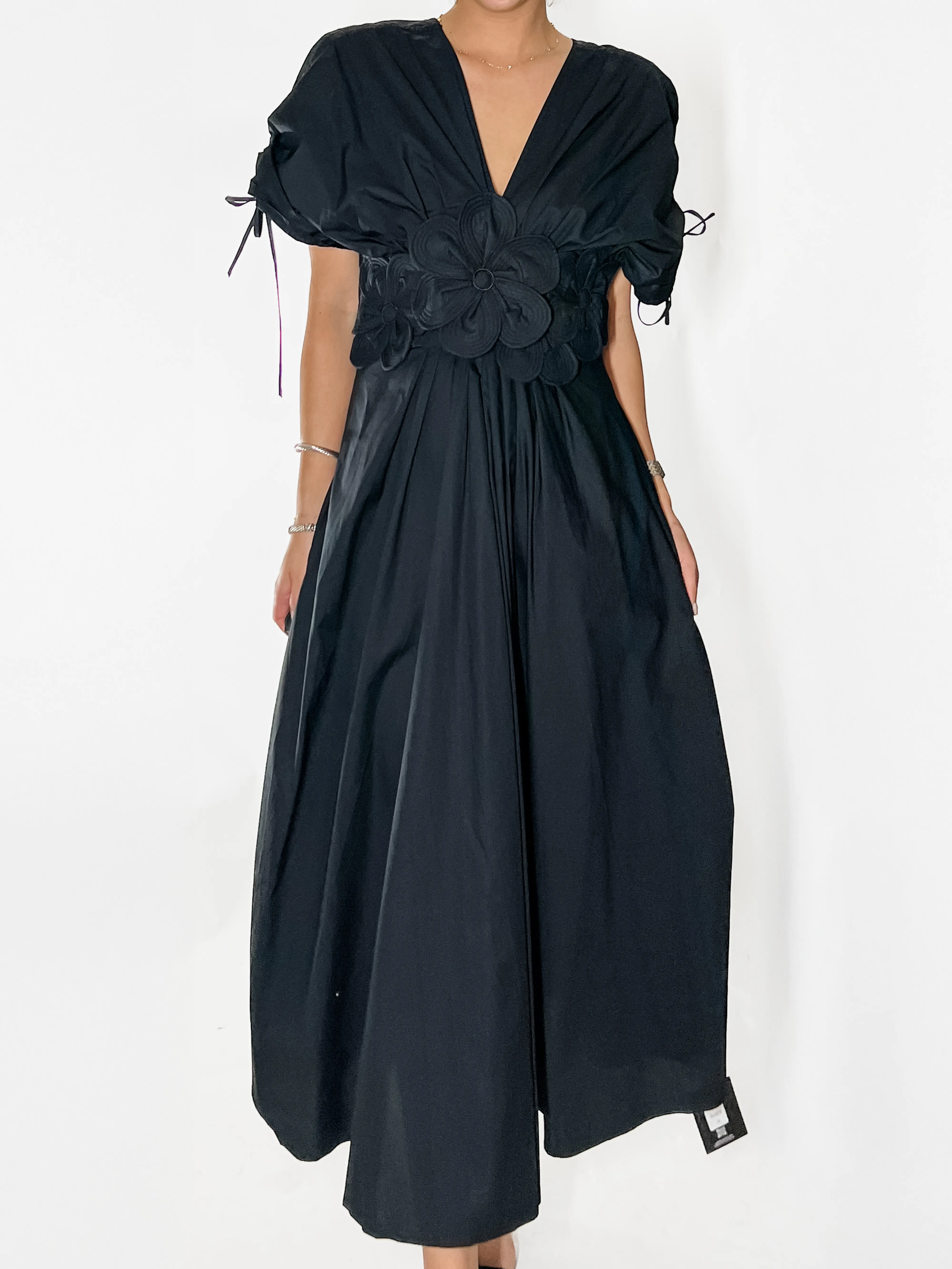 Midnight Bloom Floral Embellished Dress