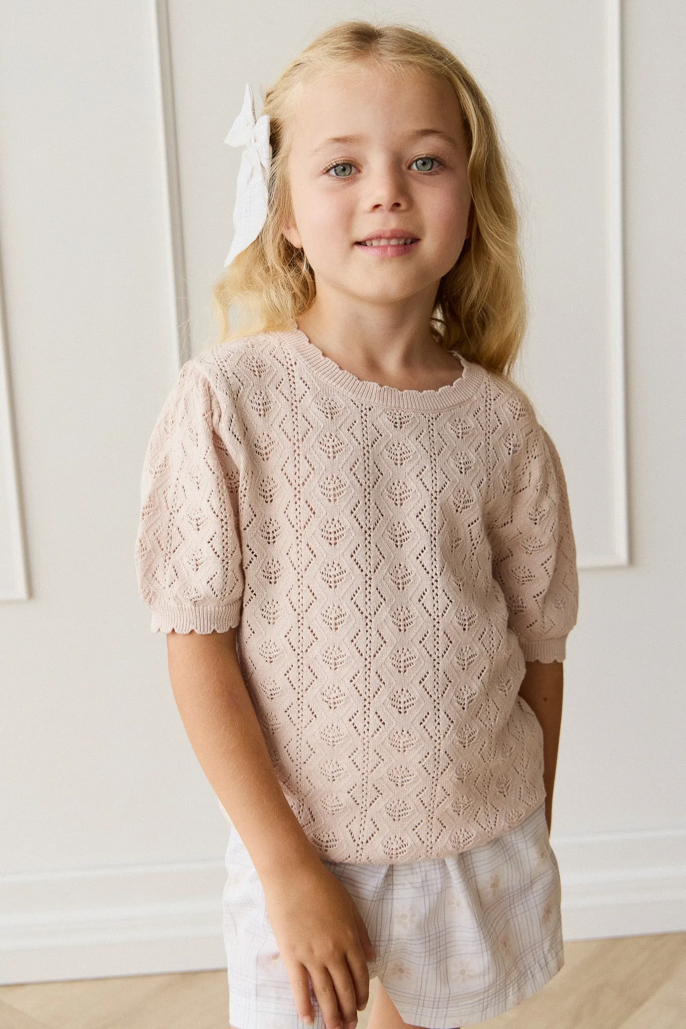 Mila Knitted Top - Dainty Pink