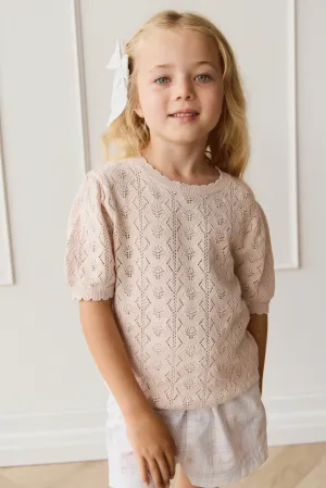 Mila Knitted Top - Dainty Pink